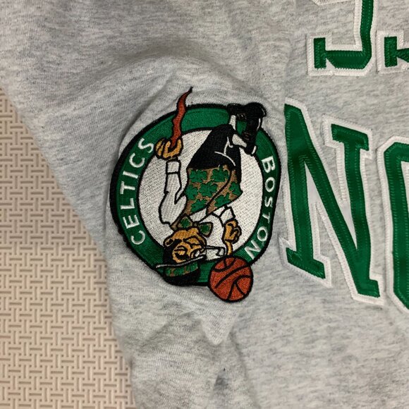 Mitchell & Ness Boston Celtics Crewneck Sweatshirt 3XL NBA Gray Green Stitched - Picture 3 of 9